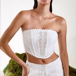 CHARO  Strapless Crop Top